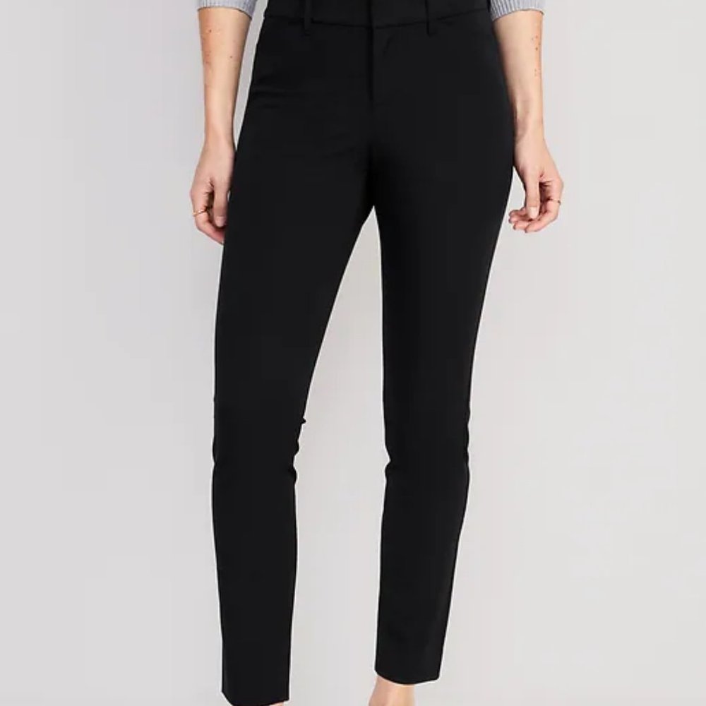 Old Navy Pixie Never Fade Pants Mid Rise Stretch Pants Black, Multiple Sizes - Picture 2 of 11